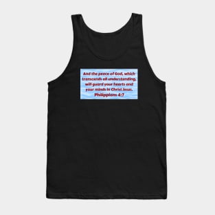 Bible Verse Philippians 4:7 Tank Top